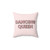 Decorative Pink Block Letter Sticker Pillow