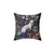 White Ermine Pillow with Floral and Nature Motifs