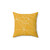 Geometric Lines Yellow and White Pillow