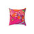 Vibrant robot battles graphic pillow