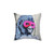 Pink Gorilla Banksy Throw Pillow