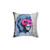 Pink Gorilla Banksy Throw Pillow