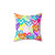 Colorful Heart Abstract Decorative Throw Pillow