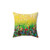 Nature's Living Room Floral Landscape Abstract Art Pillow