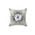 Vintage Style Sage and Lavender Floral Pattern Pillow
