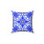 Portuguese Azulejo Tiles Pillow with Blue and White Seamless Patterns