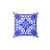 Portuguese Azulejo Tiles Pillow with Blue and White Seamless Patterns