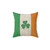 Vintage Irish Shamrock Flag Decorative Pillow