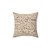 Vintage-inspired old letter pillow with cursive handwriting and parchment-like texture