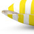 Yellow and White Deckchair Striped Throw Pillow