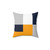 Modern Color Block Navy, Grey and Yellow Pillow