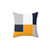 Modern Color Block Navy, Grey and Yellow Pillow