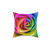 Vibrant Rainbow Rose Floral Pillow