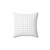 Grid White Gray Throw Pillow for Bedroom or Living Room