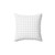 Grid White Gray Throw Pillow for Bedroom or Living Room