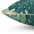 Monstera Melt Green Pillow with Tropical Leaf Design