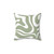 Sage Green and White Abstract Pattern Pillow