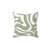Sage Green and White Abstract Pattern Pillow