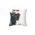 Scottie Dog Poppies Decorative Pillow
