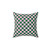 Cotton Candy Checkered Pillow in Pink and Green