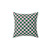Cotton Candy Checkered Pillow in Pink and Green