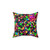 Blacklight Neon Paint Splatter Decorative Pillow