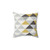 Textured Triangle Pattern Navy Gray Cream Pillow