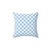 Blue and White Checkered Decorative Pillow
