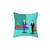 Modern Gay Couple Throw Pillow