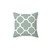 Sage Green Quatrefoil Decorative Throw Pillow