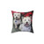 White Westie Christmas Throw Pillow