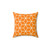 Orange Geometric Hexagon Lattice Throw Pillow
