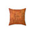 Textures #8a Rust Orange Decorative Throw Pillow