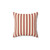 Dark Red and Cream Ticking Stripe Pattern Pillow