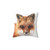 Cute Red Fox Encounter Pillow