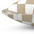 Tan and White Checkered Pattern Decorative Pillow