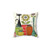 Decorative throw pillow with cat and houseplant design