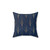 Navy Blue Art Deco Patterned Throw Pillow