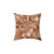 Copper Tan Metallic Graphic Throw Pillow