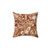 Copper Tan Metallic Graphic Throw Pillow