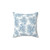 Blue Sea Fan Coral Pattern Coastal Themed Pillow