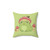 Kawaii frog with mushroom hat cottagecore aesthetic pillow