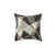 Modern Geometric Triangles Pillow in Black & Gray