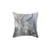 Gray Silver Marble Print Decorative Pillow