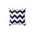 Navy Blue and White Chevron Stripe Decorative Pillow