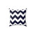 Navy Blue and White Chevron Stripe Decorative Pillow