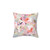 Romantic Floral Watercolor Pillow