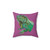 Vibrant Green Iguana Decorative Pillow