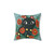 Decorative Cat in Poppy Flowers Pillow