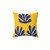Matisse Leaves Yellow Blue Minimal Art Pillow